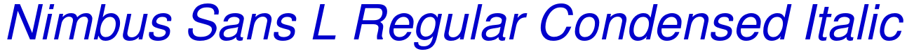 Nimbus Sans L Regular Condensed Italic الخط